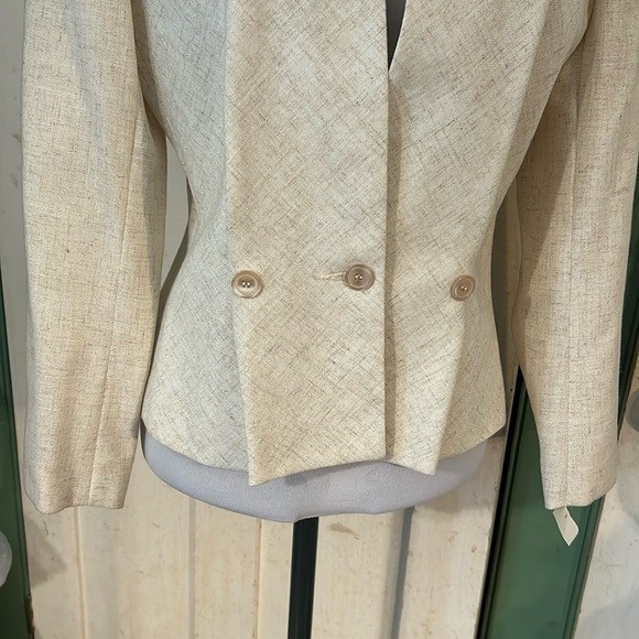 NOSWT 1950s Park Square Fitted Blazer Vintage MCM Hourglass Figure Linen look - Picture 3 of 6